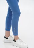 Легінси жіночі Only Women сталево-блакитні з сірою вишивкою знизу (високий зріст)