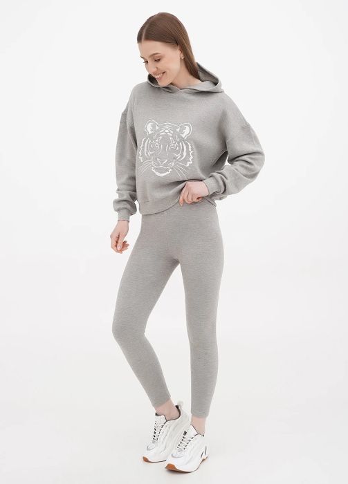 Легінси жіночі зимові Only Women сірі з ангори (низький зріст)