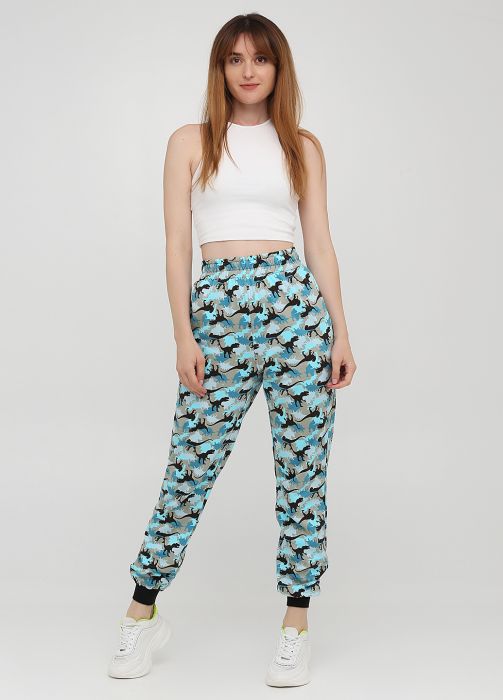 Штани-джогери жіночі демісезонні Only Women Dino бірюзові (високий зріст)