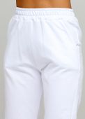Брюки-джоггеры женские белые демисезонные с лого электрик Only Women