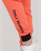 Штани-джогери жіночі літні Only Women персикові з вишивкою спереду (високий зріст) (лакоста)