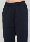 Штани-джогери жіночі демісезонні Only Women темно-сині з жовтою вишивкою (низький зріст)