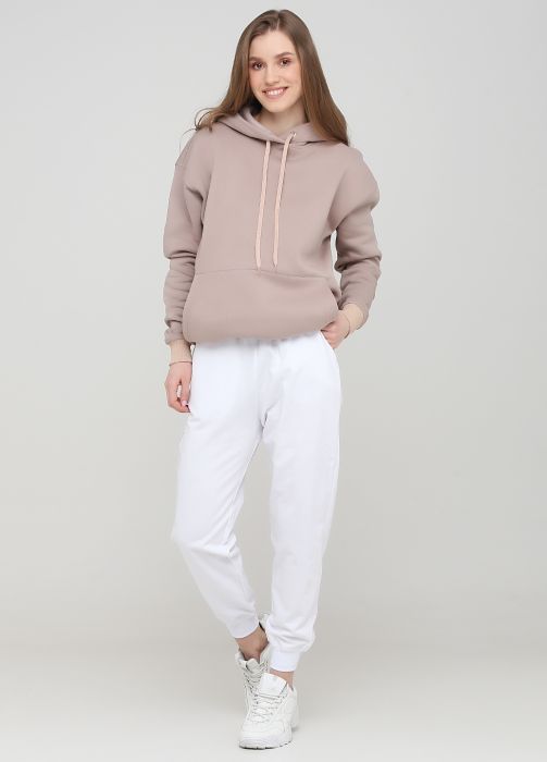 Штани-джогери жіночі демісезонні Only Women білі з червоною вишивкою (низький зріст)