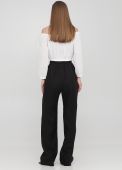 Штани жіночі літні Only Women прямі чорні з льону (високий зріст) Штани жіночі літні Only Women прямі чорні з льону (високий зріст)