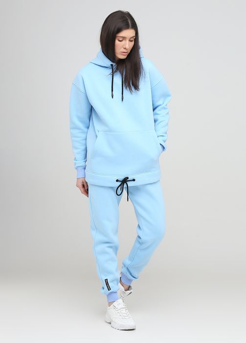 Брюки-джоггеры женские светло-голубые зимние (высокий рост) Only Women