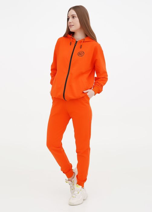 Брюки-джоггеры женские мандарин с желтой вышивкой впереди Only Women (в. р.)