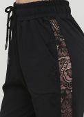 Штани-джогери жіночі літо-осінь Only Women чорні з мереживом