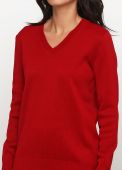 Пуловер жіночий в'язаний Only Women червоний з італійської вовни