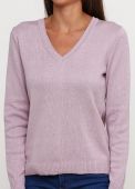 Пуловер жіночий в'язаний Only Women бузковий з бавовни