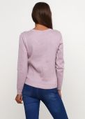 Пуловер жіночий в'язаний Only Women бузковий з бавовни