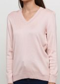 Пуловер жіночий в'язаний Only Women пудровий з бавовни