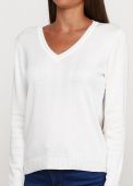 Пуловер женский вязаный Only Women белый из хлопка