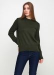 Джемпер женский вязаный Only Women темно-зеленый из итальянской шерсти Джемпер женский вязаный Only Women темно-зеленый из итальянской шерсти