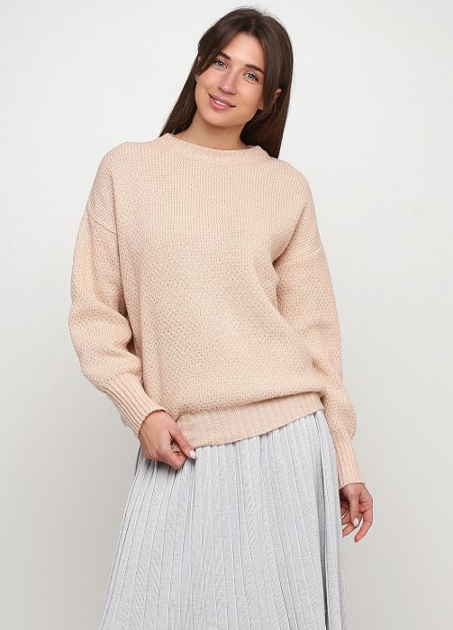 Джемпер жіночий в'язаний соти Only Women бежевий Джемпер жіночий в'язаний соти Only Women бежевий