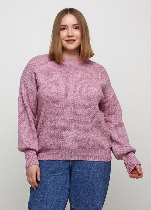 Джемпер женский вязаный Only Women  сиреневый соты микс 