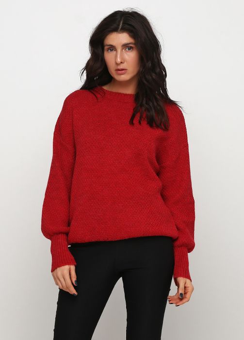 Джемпер женский малиновый соты микс Only Women