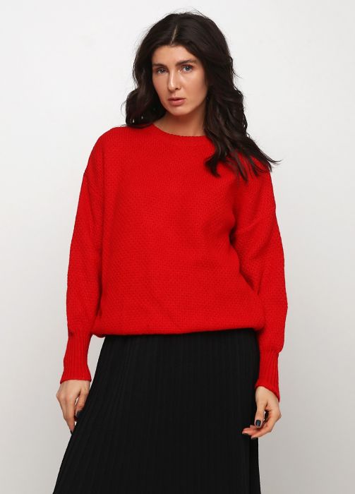 Джемпер жіночий в'язаний соти Only Women червоний