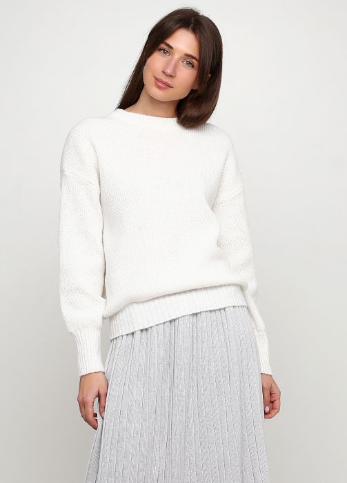 Джемпер жіночий в'язаний соти Only Women білий