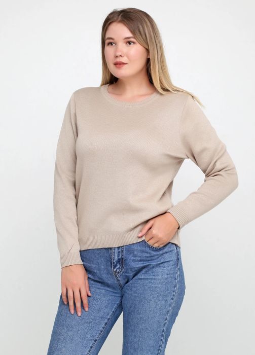 Джемпер жіночий в'язаний Only Women бежевий з бавовни