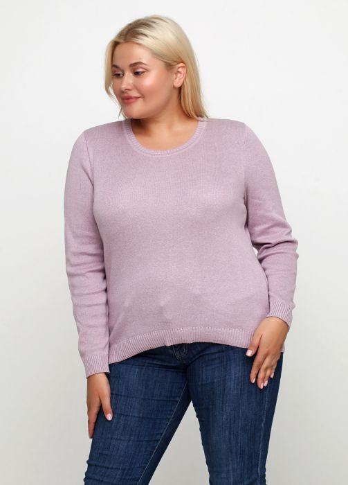 Джемпер жіночий в'язаний Only Women бузковий з бавовни
