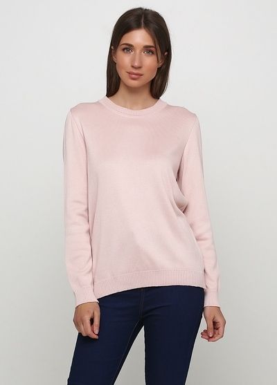 Джемпер жіночий в'язаний Only Women пудровий з бавовни
