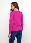 Джемпер жіночий в'язаний Only Women пурпурний з бавовни