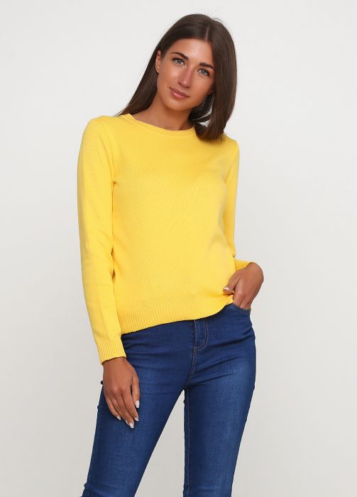 Джемпер жіночий вязаний Only Women в'язаний жовтий