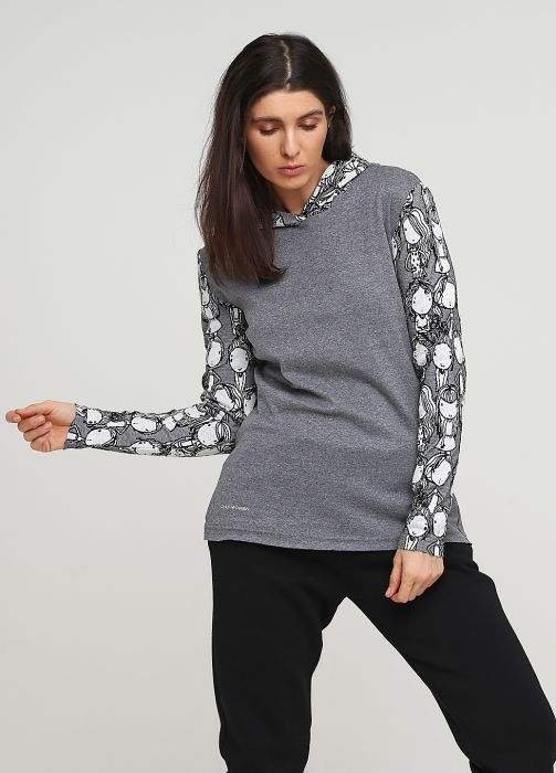 Худи женское Only Women серое девочка