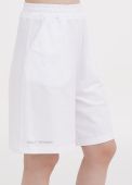 Шорти жіночі літні Only Women білі подовжені зі сріблястою вишивкою спереду знизу (лакоста)