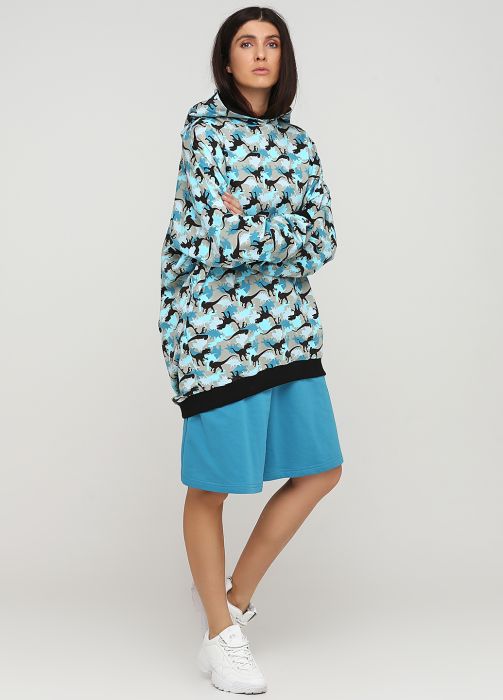 Шорти жіночі Only Women бірюзові подовжені (двонитка)