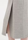 Спідниця жіноча осінь-зима Only Women сіра з ангори з розрізом на запах