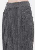 Юбка женская вязаная Only Women серая  плиссе из шелка