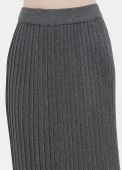 Юбка женская вязаная Only Women серая  плиссе из шелка