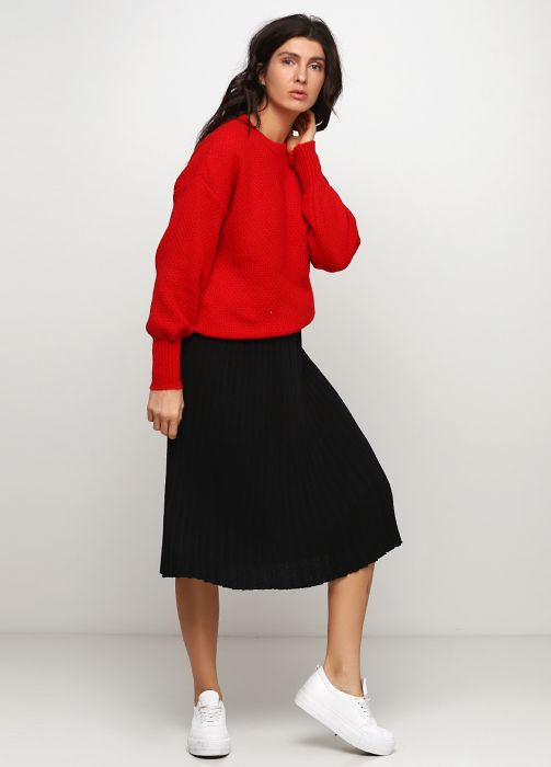 Спідниця жіноча Only Women чорна з італійської вовни