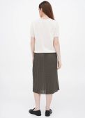 Юбка женская вязаная Only Women оливковый меланж  плиссе из итальянской шерсти Юбка женская вязаная Only Women оливковый меланж  плиссе из итальянской шерсти