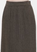 Юбка женская вязаная Only Women оливковый меланж  плиссе из итальянской шерсти Юбка женская вязаная Only Women оливковый меланж  плиссе из итальянской шерсти