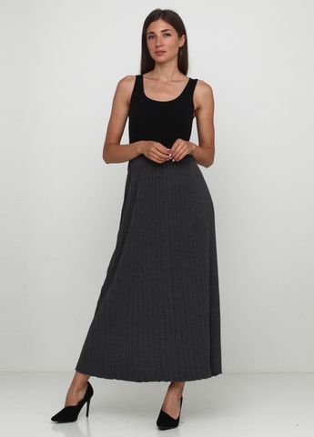 Спідниця жіноча в'язана Only Women сіра довга (з бавовни)