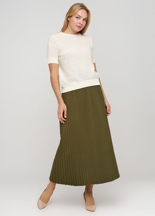Юбка женская оливковая из итальянской шерсти Only Women