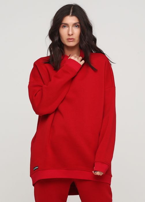 Світшот жіночий зимовий Only Women бордовий mega oversize