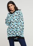 Свитшот женский демисезонный Only Women Dino бирюзовый mega oversize  Свитшот женский демисезонный Only Women Dino бирюзовый mega oversize
