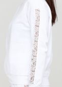 Свитшот женский демисезонный Only Women белый с кружевом 