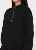 Толстовка женская демисезонная Only Women черная с короткой молнией 