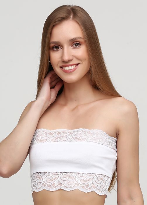 Топ женский Only Women белый с кружевом