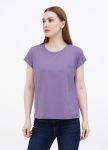 Футболка жіноча fiona Only Women бузкова з фіолетовим лого ззаду Футболка жіноча fiona Only Women бузкова з фіолетовим лого ззаду