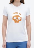 Футболка жіноча sheina Only Women біла з черепом та косинкою
