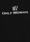Футболка жіноча Only Women чорна з написом і логотипом (oversize)
