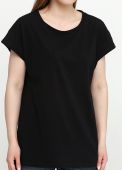 Футболка женская fiona Only Women черная с черным лого сзади