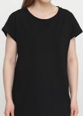 Футболка женская fiona Only Women черная с серебристым лого сзади