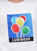 Футболка женская Fiona Only Women белая с рисунком воздушные шары