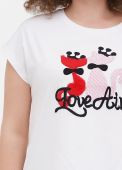 Футболка жіноча Fiona Only Women біла з малюнком LoveAir